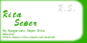 rita seper business card